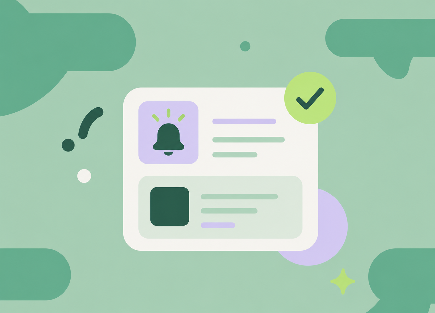 Illustration of owner updates with a notification bell